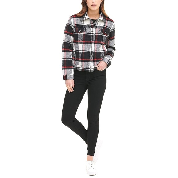 Levi's Women’s Wool Blend Classic Preppy Academia Plaid  Trucker Jacket - XS - Picture 4 of 12